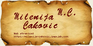 Milenija Caković vizit kartica
